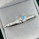 Par de Alianças 2mm em Prata 950 com Anel Solitário Cravejado - Avelino