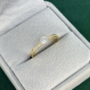 Anel Solitário em Prata 950 Banhado a Ouro 18k - Cravejado