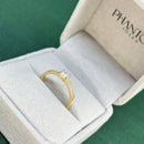 Anel Solitário em Prata 950 Banhado a Ouro 18k - Cravejado