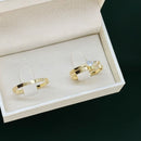 Par de Alianças 2mm com Anel Solitário Banhado a Ouro 18k - Magnum