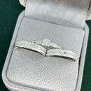 Par de Alianças 4mm de Prata 950 com Anel Solitário Cravejado - Cygnus