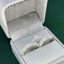 Par de Alianças 4mm de Prata 950 com Anel Solitário Cravejado - Cygnus