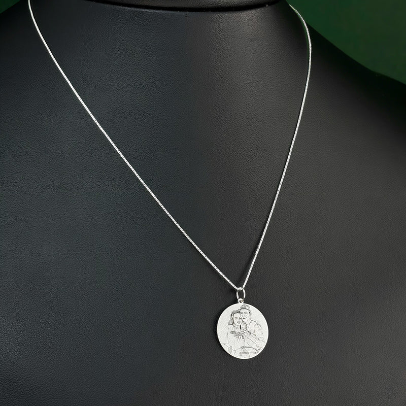 Pingente Foto Gravação Personalizável em Prata 925