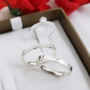 Par de Alianças 2mm em Prata 950 com Anel Solitário - Luminous