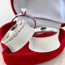 Par de Alianças 11mm de Prata 950 com Anel Solitário - Invictus