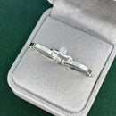 Par de Alianças 2mm em Prata 950 com Anel Solitário - China