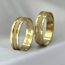 Par de Alianças 5mm Banhada a Ouro 18k - Aurum