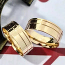 Par de Alianças 7mm Banhado a Ouro 18k - Cyra