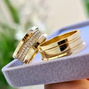 Par de Alianças 10mm Banhado a Ouro 18k - Zyran