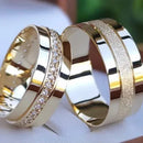 Par de Alianças 8mm Banhado a Ouro 18k - Velune