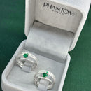 Par de Alianças 3mm em Prata 950 com Dois Anéis Solitários - Tera