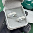 Par de Alianças 4mm em Prata 950 - Diamantadas