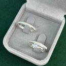 Par de Alianças 2,5mm em Prata 950 com Anel Solitário - Pristino