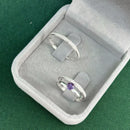 Par de Alianças 2mm em Prata 950 com Anel Solitário - Constantine