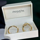 Par de Alianças 2,5mm Banhada a Ouro 18k com Anel Solitário Cravejado - Tansy