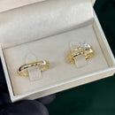 Par de Alianças 3mm Banhada a Ouro 18k com Anel Solitário - Valorya