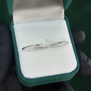 Par de Alianças 1,5mm em Prata 950 com Anel Solitário - Athena