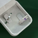 Par de Alianças 2,5mm de Prata 950 com Anel Solitário Cravejado - Viora