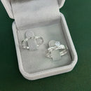 Par de Alianças 2mm de Prata 950 com Anel Solitário - Treasure