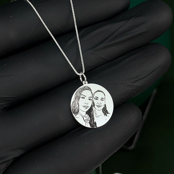 Pingente Foto Gravação Personalizável em Prata 925