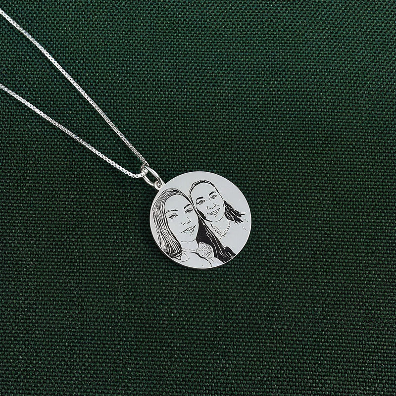 Pingente Foto Gravação Personalizável em Prata 925