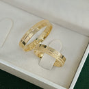 Par de Alianças 4mm Banhado a Ouro 18k - Brysen