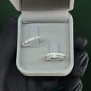 (Pronta Entrega) Par de Alianças 2mm em Prata 950 com Anel Solitário - Elysia