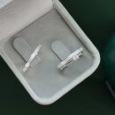 (Pronta Entrega) Par de Alianças 2mm em Prata 950 com Anel Solitário - Elysia