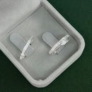 (Pronta Entrega) Par de Alianças 2mm em Prata 950 com Anel Solitário - Elysia