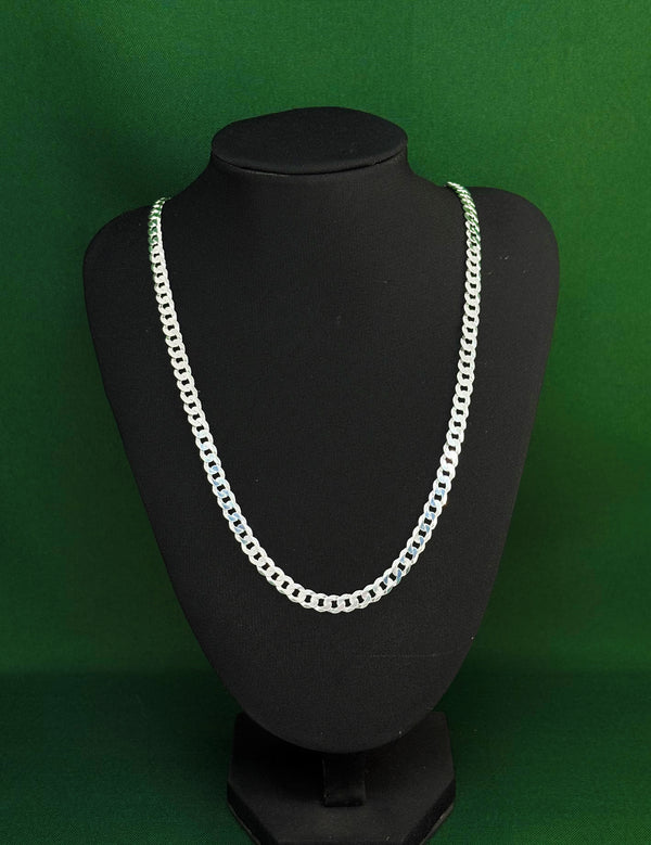 Corrente 1x1 6mm 60cm em Prata Italiana 925