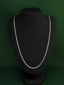 Corrente 1x1 2mm 70cm em Prata Italiana 925