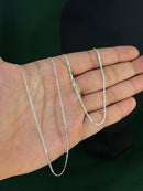 Corrente 1x1 2mm 70cm em Prata Italiana 925