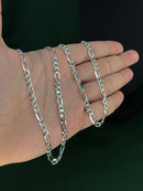 Corrente 3x1 5,2mm 70cm em Prata Italiana 925