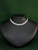 Colar de 6 fios 40cm em Prata Italiana 925