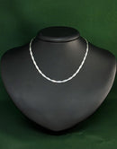 Colar de 2 fios 45cm em Prata Italiana 925