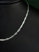 Colar de 2 fios 45cm em Prata Italiana 925