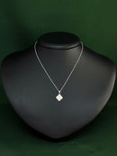 Colar Cadeado 45cm com Pingente Trevo em Prata Italiana 925