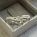 Par de Alianças 3mm de Prata 950 - Sonata