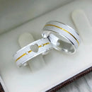Par de Alianças 6mm em Prata 950 - Gold Love