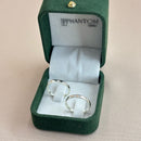 Par de Alianças 2,5mm de Prata 950 - Geometric