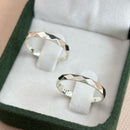 Par de Alianças 2,5mm de Prata 950 - Geometric