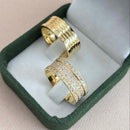 Par de Alianças 10mm Banhado a Ouro 18k - Imperium