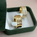 Par de Alianças 10mm Banhado a Ouro 18k - Imperium