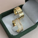 Par de Alianças 10mm Banhado a Ouro 18k - Imperium