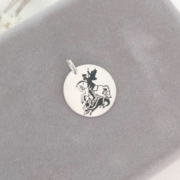 Medalha de São Jorge em Prata 925