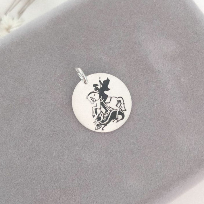 Medalha de São Jorge em Prata 925