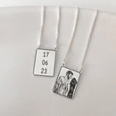 Escapulário com Data e Foto Personalizável em Prata 925